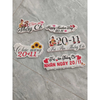 [1 Baner + 1 cây gài] Banner sinh nhật, các ngày lễ 20/10,20/11, valentine, tốt nghiệp... (kèm cây nhựa cài thiệp)