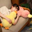 Gấu Bông Vịt Vàng, hồng, trắng Lông Kim Chồn size 40cm Mềm Mại, Dễ Thương gấu vịt cạp cạp