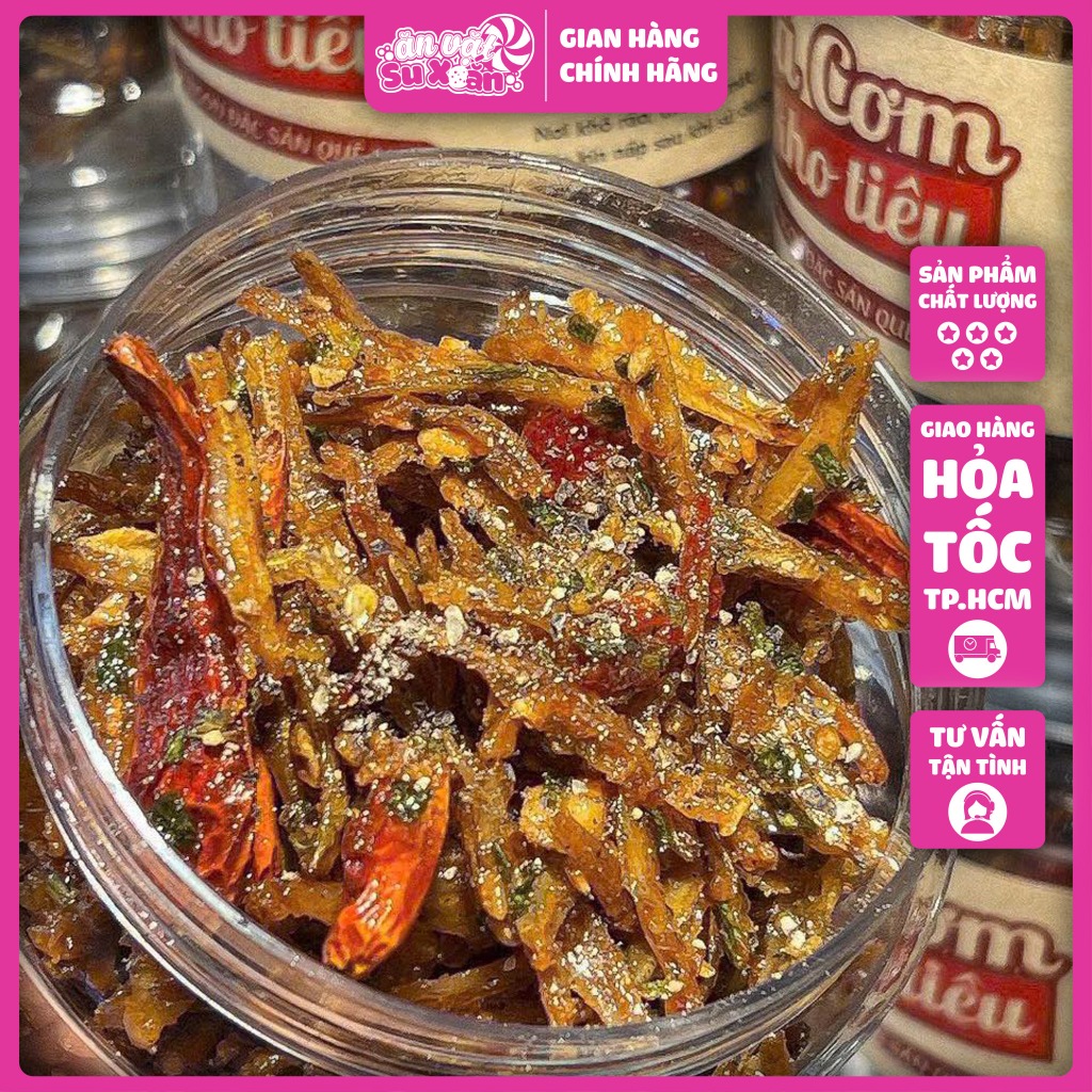 CÁ CƠM KHO TIÊU ĐẶC SẢN QUÊ NHÀ - Hũ 300gr - Ăn vặt Su Xoắn