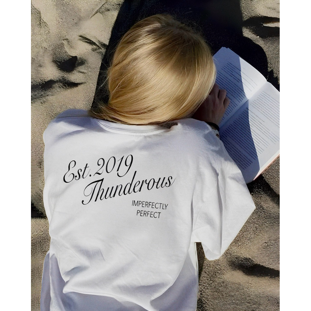 Áo Thun Unisex Trắng In Chữ - THUNDEROUS GRAPHIC T-SHIRT / WHITE