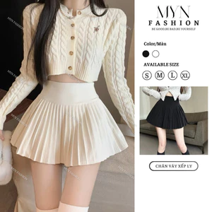 Chân Váy Xếp Ly Dáng Ngắn Có Quần Lót Trong Chân Váy Tennis Lưng Cao Cạp Khóa Vải Tuyết Mưa Dày Đẹp Mềm Mịn [MY34]