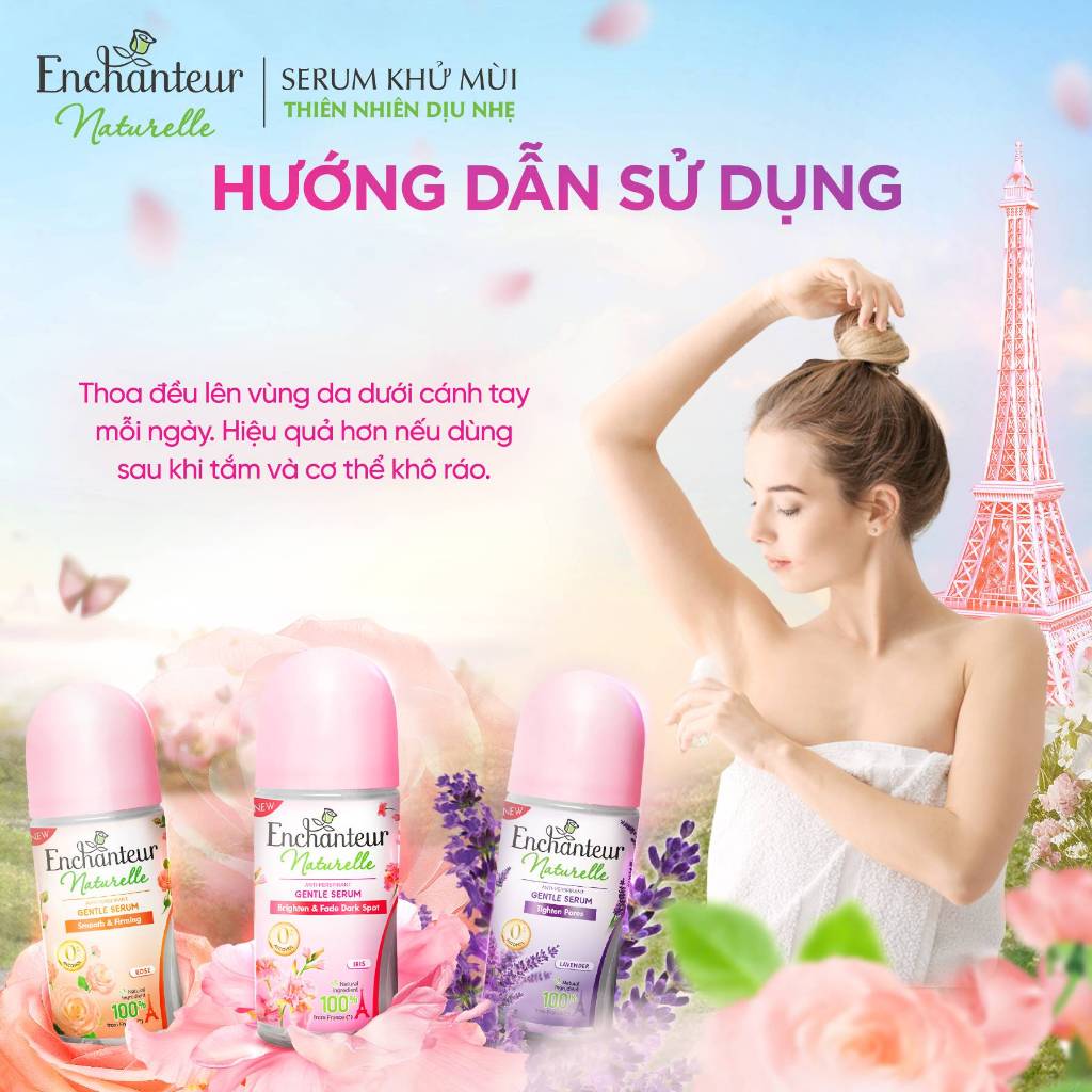 [VHL x Enchanteur] COMBO 2 Lăn khử mùi tinh chất Serum Enchanteur ( 50ml x 2 ) tặng 1 lăn 40ml