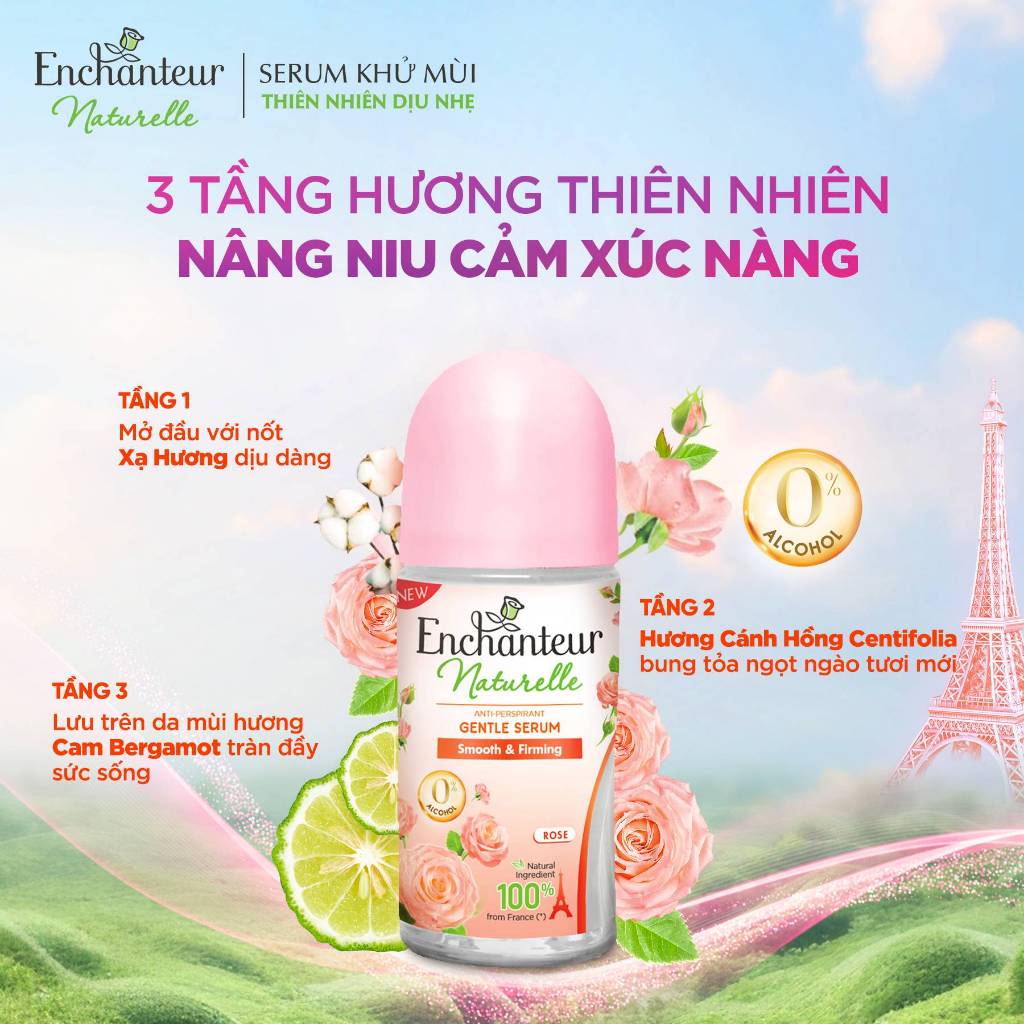 [VHL x Enchanteur] COMBO 2 Lăn khử mùi tinh chất Serum Enchanteur ( 50ml x 2 ) tặng 1 lăn 40ml