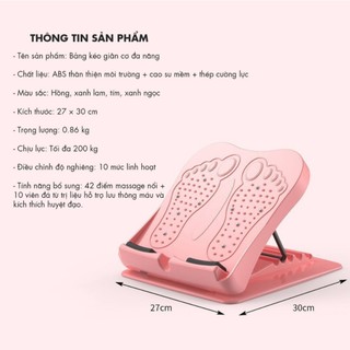 Bảng nghiêng tập giãn cơ thẳng chân 10 mức massage từ tính hỗ trợ yoga  gym thể dục tại nhà BTC-B10