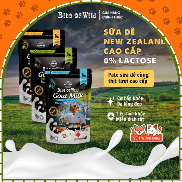 [COMBO 10 Gói] Pate Bite Of Wild Sữa Dê Cao Cấp 70g