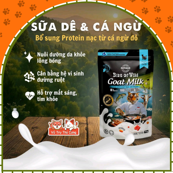 [COMBO 10 Gói] Pate Bite Of Wild Sữa Dê Cao Cấp 70g