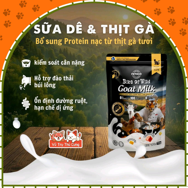 [COMBO 10 Gói] Pate Bite Of Wild Sữa Dê Cao Cấp 70g