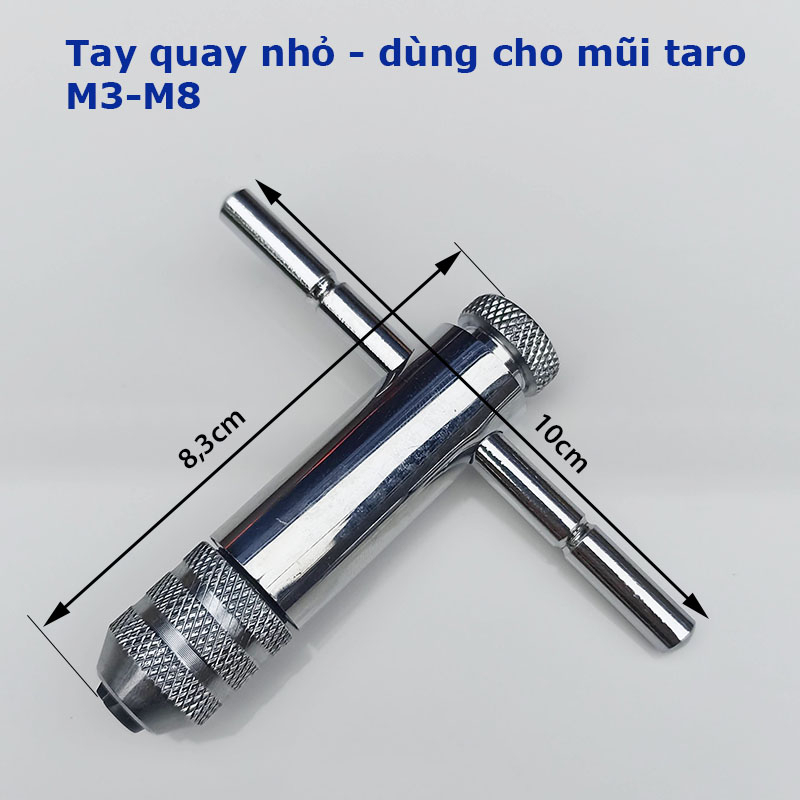 Tay Quay Taro Ren Tự Động CR-V – Lắp Mũi Taro M3–M8/M12