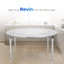 Bàn inox gấp gọn 1m4 Revin QUI PHÚC, có mâm xoay, tiện lợi, bàn ăn gia đình, nhà hàng
