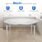 [FREESHIP] Bàn inox gấp gọn 1m4 Revin QUI PHÚC, có mâm xoay, tiện lợi, bàn ăn gia đình, nhà hàng — ảnh 7