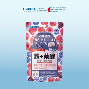 Viên bổ sung Sắt và Folic Acid Orihiro dạng túi 120 viên/túi