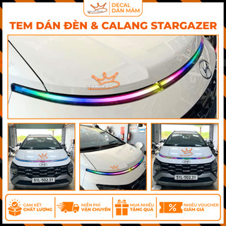 Tem dán đèn Stargazer ( bộ 3 miếng), tem dán calang bản mới - Tem dán cao cấp bền màu không thấm nước
