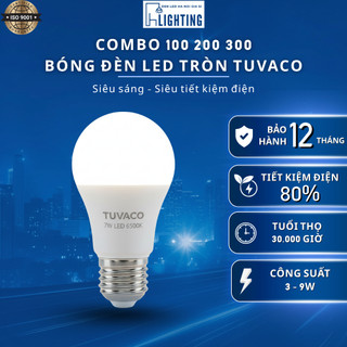 [GIÁ SỈ] Combo 100/200/300 Bóng Đèn Led Buld Tròn 3W 5W 7W 9W Giá Sỉ, Ánh Sáng Trắng/Vàng, Tiết Kiệm Điện (Không Hộp)