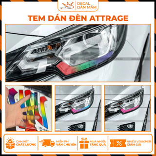 Tem dán đèn Mitsubishi Attrage, Decal dán đèn xe Attrage, Decal cao cấp, không thấm nước, không phai màu