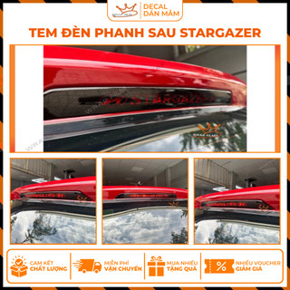 Tem dán đèn phanh Stargazer - Tem dán 6D cao cấp bám dính tốt không để lại keo