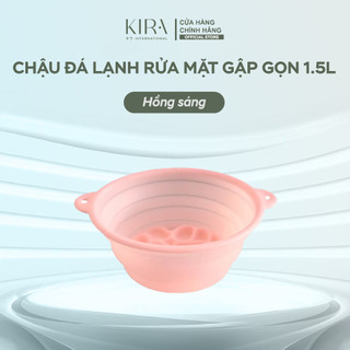 Chậu Đá Lạnh Rửa Mặt Gập Gọn Silicone 1.5L – Dụng Cụ Ngâm Mặt Ice Basin Skin Reviver giúp săn chắc da