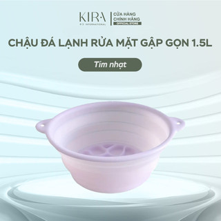 Chậu Đá Lạnh Rửa Mặt Gập Gọn Silicone 1.5L – Dụng Cụ Ngâm Mặt Ice Basin Skin Reviver giúp săn chắc da