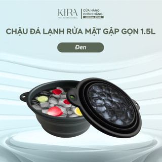 Chậu Đá Lạnh Rửa Mặt Gập Gọn Silicone 1.5L – Dụng Cụ Ngâm Mặt Ice Basin Skin Reviver giúp săn chắc da