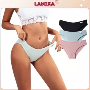 Quần lót nữ cotton kháng khuẩn kẻ sọc tôn dáng đáy quần may chống cộm LANIXA L246