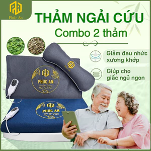 Combo 2 Thảm điện ngải cứu đông y, Giảm đau nhức cơ thể, Hỗ trợ giúp giấc ngủ ngon