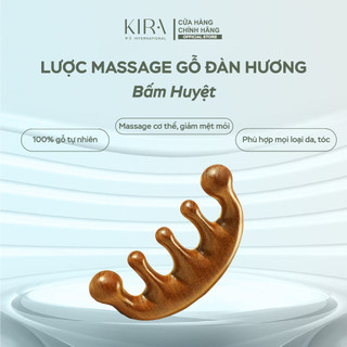 Lược bấm huyệt gỗ đàn hương – Massage đầu, gáy và toàn thân, hỗ trợ lưu thông máu hiệu quả
