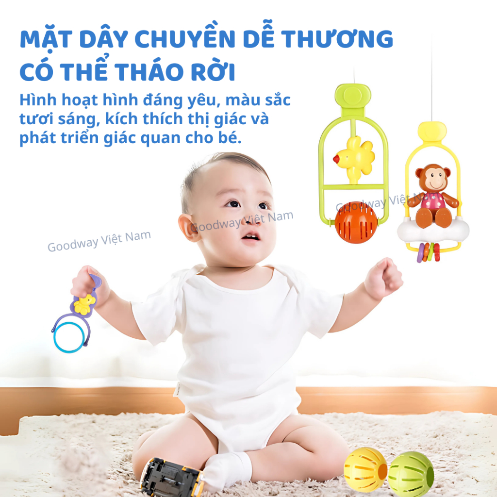 Lục Lạc Treo Nôi Cho Bé Sơ Sinh Goodway Đồ Chơi Baby Gym Phát Triển Giác Quan Cho Bé