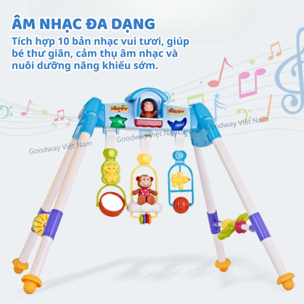 Lục Lạc Treo Nôi Cho Bé Sơ Sinh Goodway Đồ Chơi Baby Gym Phát Triển Giác Quan Cho Bé