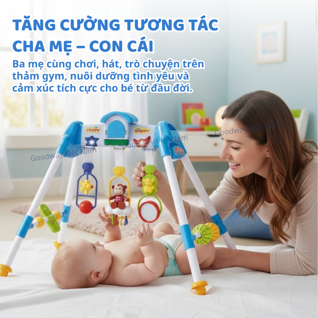 Lục Lạc Treo Nôi Cho Bé Sơ Sinh Goodway Đồ Chơi Baby Gym Phát Triển Giác Quan Cho Bé