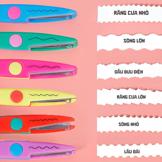 Set Kéo Thủ Công Lưỡi Ziczac Khác Nhau Lưỡi Kéo Có Đầu Bo Tròn Không Gây Nguy Hiểm Cho Bé - Giúp Bé Thỏa Sức Sáng Tạo