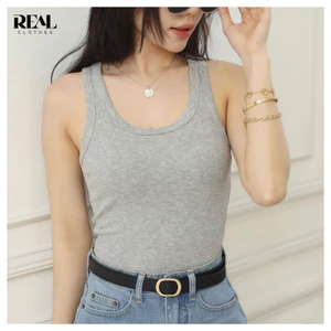 Áo tank top ba lỗ cơ bản REAL CLOTHES (tổng hợp màu), áo tanktop co giãn, cơ bản