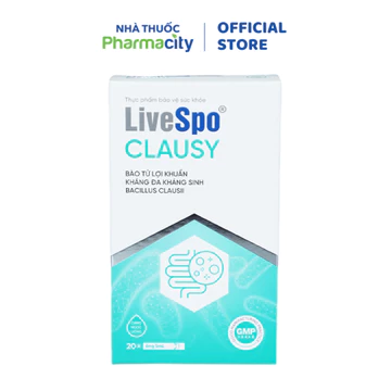 Dung dịch LIVESPO Clausy bổ sung men vi sinh giúp cân bằng hệ vi sinh đường ruột (Hộp 20 ống)