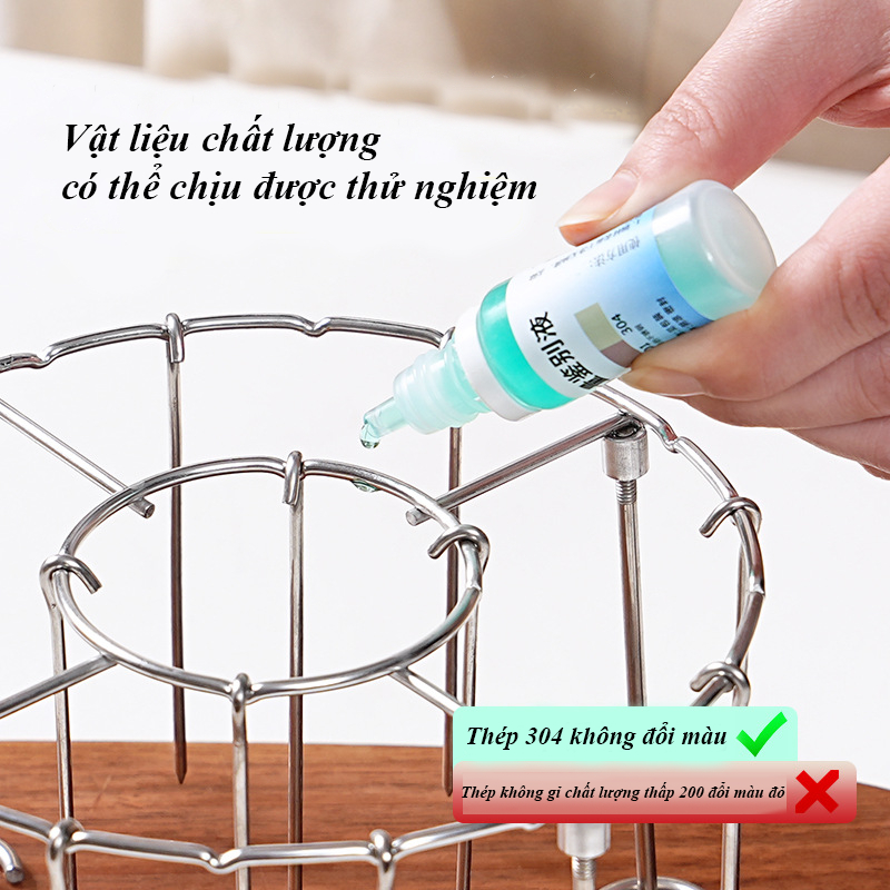 Combo 24 xiên và Vỉ nướng thị nồi chiên không dầu, inox chất lượng cao Famistar