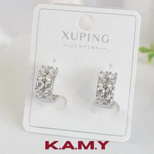 Đôi Bông Tai Nữ Xuping Đính Đá CZ Xi Bạch Kim Sang Trọng – Khuyên Tai Nữ Dự Tiệc, Đi Làm, Quà Tặng