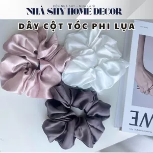 Dây Cột Tóc Scrunchies Vải Lụa Xinh Xắn - Phong Cách Tiểu Thư Hàn Quốc - Nhà Shy Home Decor