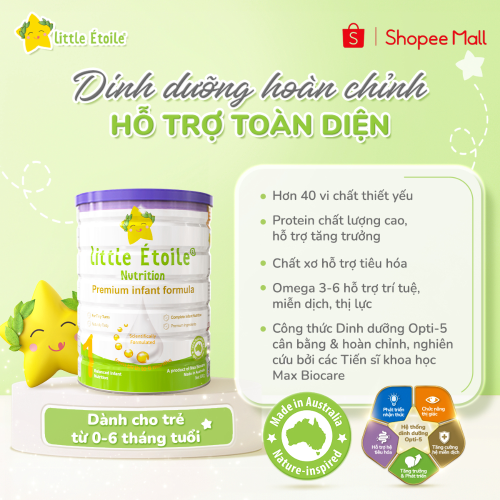 Combo 3 lon sữa công thức Ngôi Sao Nhỏ Little Étoile số 1 phát triển toàn diện 800g