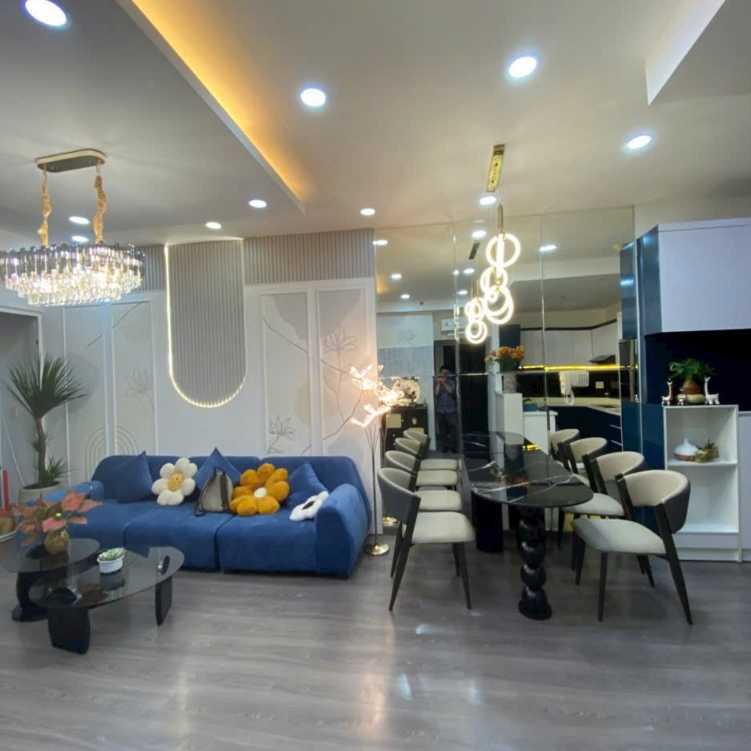 Bàn ăn mặt đá thông minh kết hợp làm đảo bếp NHU Y DECOR - Bàn vòm chân bi mặt đá - decor siêu xinh