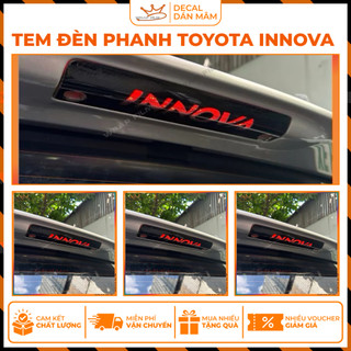 Tem dán đèn phanh Toyota INNOVA 2017-2024 - Decal cao cấp bền màu không thấm nước