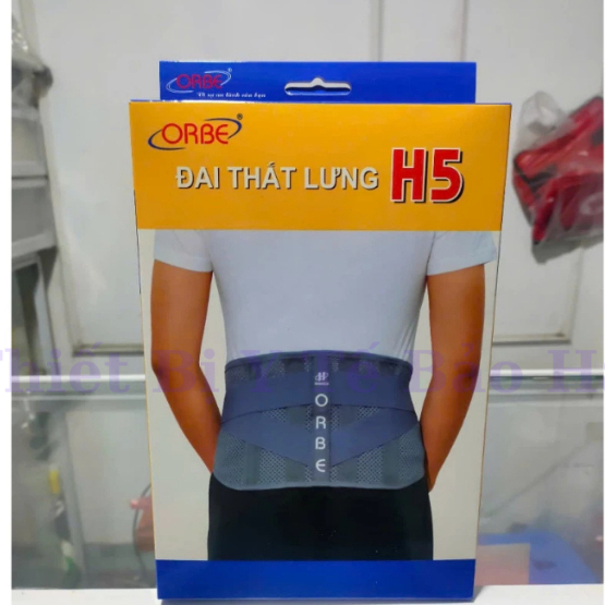 Đai Lưng Cột Sống Orbe Olumba Lite H5 Chính Hãng, Hỗ Trợ Cột Sống Lưng, Chất Liệu Vải Chun Thoáng Khí