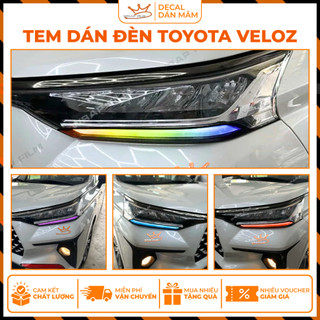 Tem dán đèn Toyota Veloz ( giá bao gồm 2 tem dán 2 bên đèn) - Tem dán cao cấp không thấm nước, không phai màu