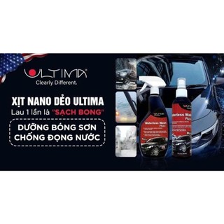 Chai Xịt Nano Dẻo Ultima Chính Hãng Dùng Vệ Sinh Kính, Xe Ô Tô Không Cần Dùng Nước, Phủ Bóng Sau Khi Vệ Sinh - 650ml