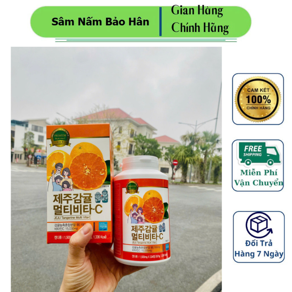 [DATE 11-2027]  VITAMIN C JEJU CHUẨN HÀN QUỐC (Hộp 334 viên) lọ 500g ( hàng mới về )