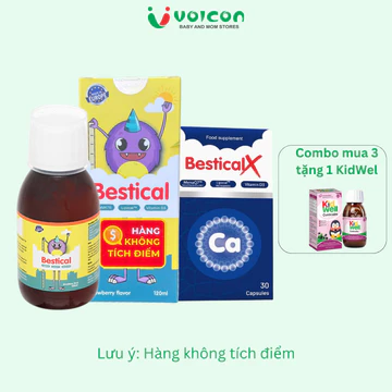 Canxi Bestical chính hãng hỗ trợ tăng chiều cao cho bé, Bestical X canxi hữu cơ cho bé