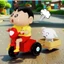 Mô hình Shin chạy siêu xinh có kèm chú chó Shiro