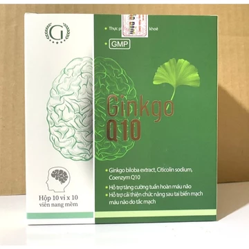 Ginkgo Q10 Bổ Sung Dưỡng Chất Cho Não, hoạt huyết dưỡng não, tăng cường lưu thông máu não, giảm đau đầu, chóng mặt