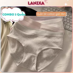 Set 5 Quần lót nữ cotton gân tăm dày dặn thấm hút tốt cạp vừa tôn dáng gợi cảm quyến rũ LANIXA L2416