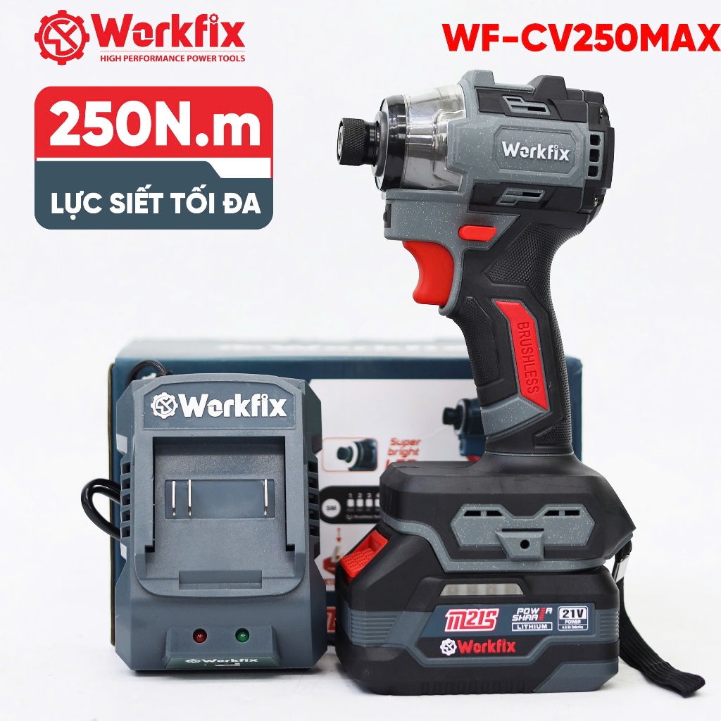 [MỚI 2025] Máy Chuyên Vít 250N Workfix WF-SD250MAX Siêu Khỏe, Chuyên Vặn- Mở Ốc Xe 2,5 Tấn