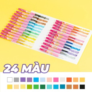 [Sale 50%]  Bút Sáp Vặn Sáp Màu Hữu Cơ Có Vỏ Nhựa Bảo Vệ Khó Gãy, Không Bẩn Tay, Màu Tươi Sáng, Mịn, An Toàn