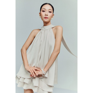 Áo Silk Halter Tiered Mini, Chất Vải Lụa Tô Châu Thoải Mái, WKI087  SOME HOW STORE