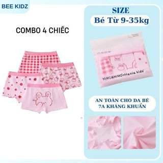 Quần Lót Cho Bé Gái, Quần Lót Kháng Khuẩn Cho Bé Gái Chất Liệu 100% Cotton Mềm Mịn