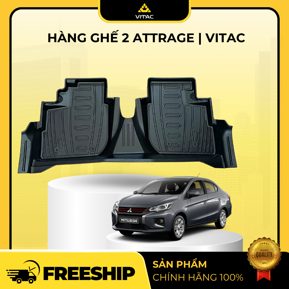 Thảm lót sàn nhựa ô tô 5D tràn viền đúc khuôn Mitsubishi Attrage 2013–2026 | BigBuy360 - bigbuy360.vn